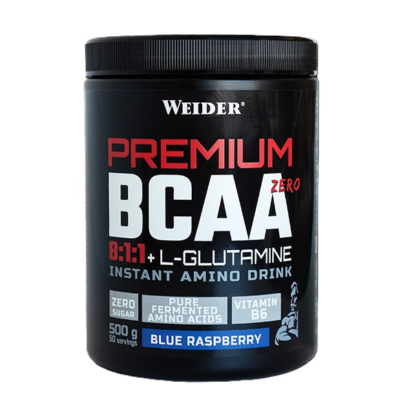 Premium BCAA Zero, Blue Raspberry - 500 grams - Weider