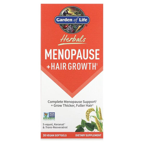 Herbals Menopause + Hair Growth - 30 vegan softgels - Garden of Life