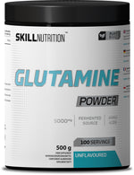 Glutamine Powder, Unflavoured - 500 grams - Skill Nutrition