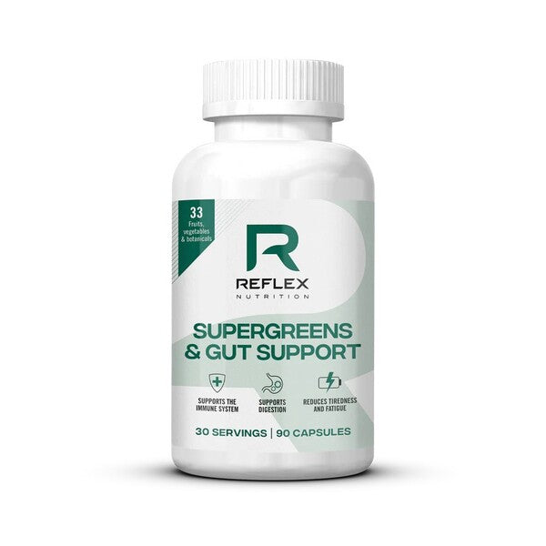 Supergreens & Gut Support - 90 caps - Reflex Nutrition