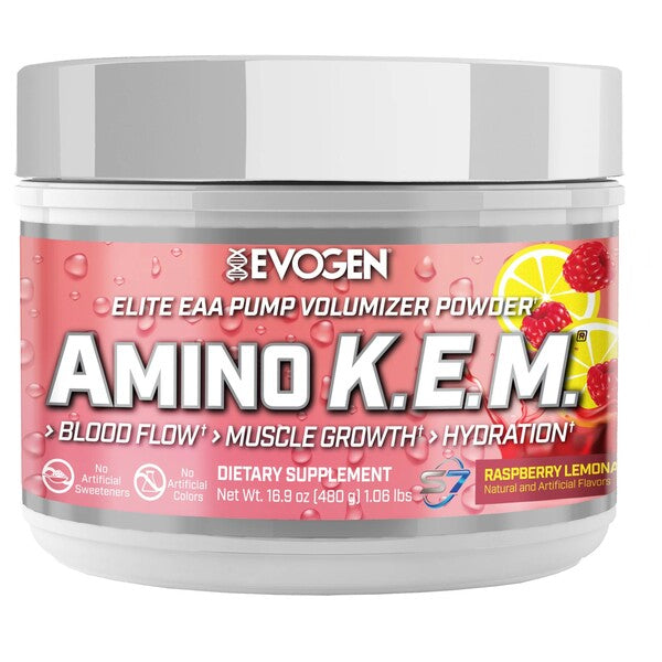 Amino K.E.M. EAA, Raspberry Lemonade - 480 grams - Evogen