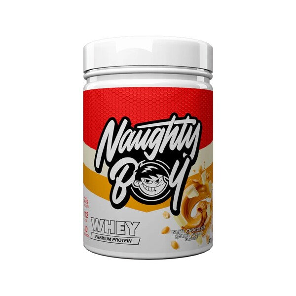 Advanced Whey, White Chocolate Salted Peanut - 900 grams - Naughty Boy