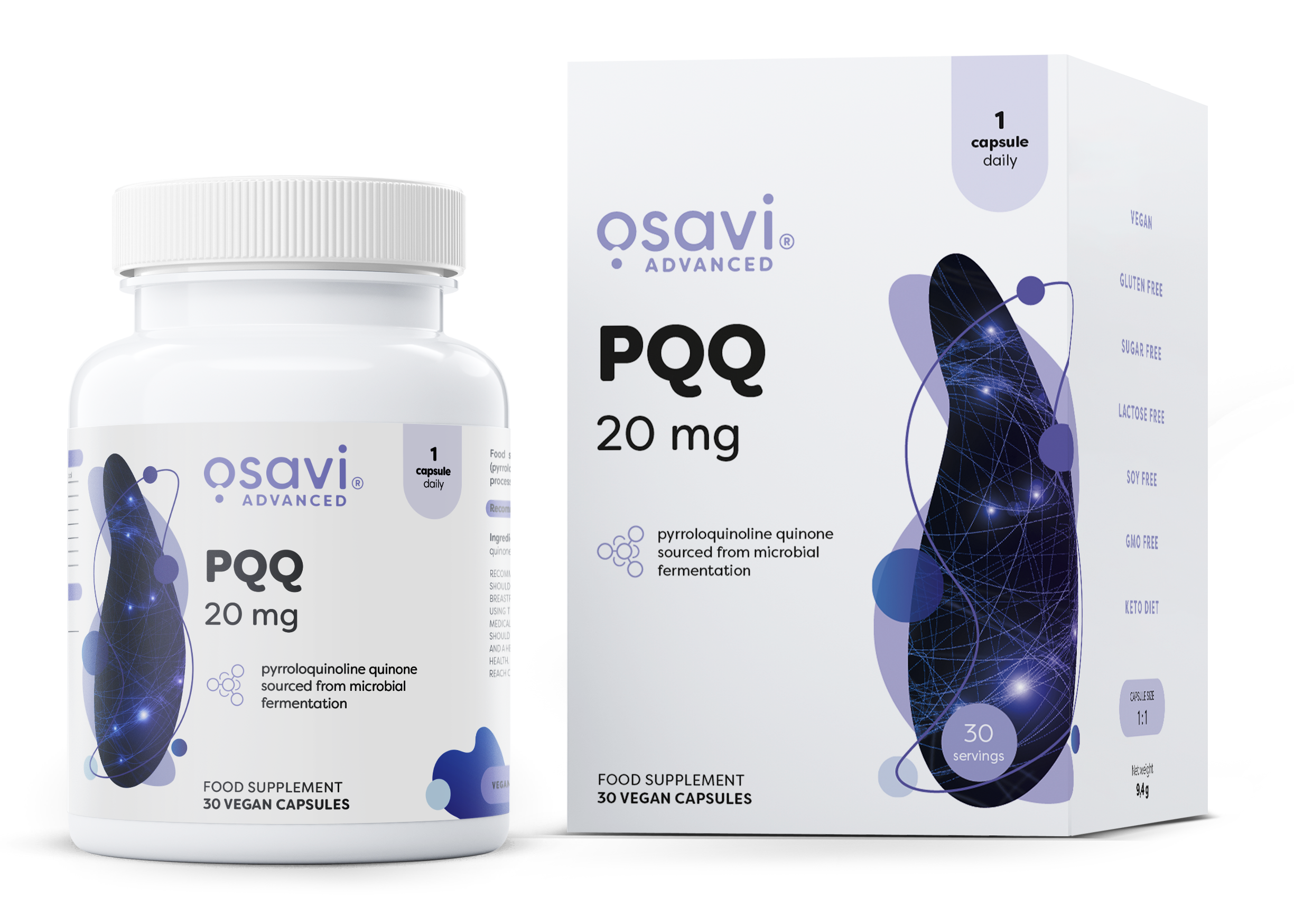 PQQ, 20mg - 30 vegan caps - Osavi