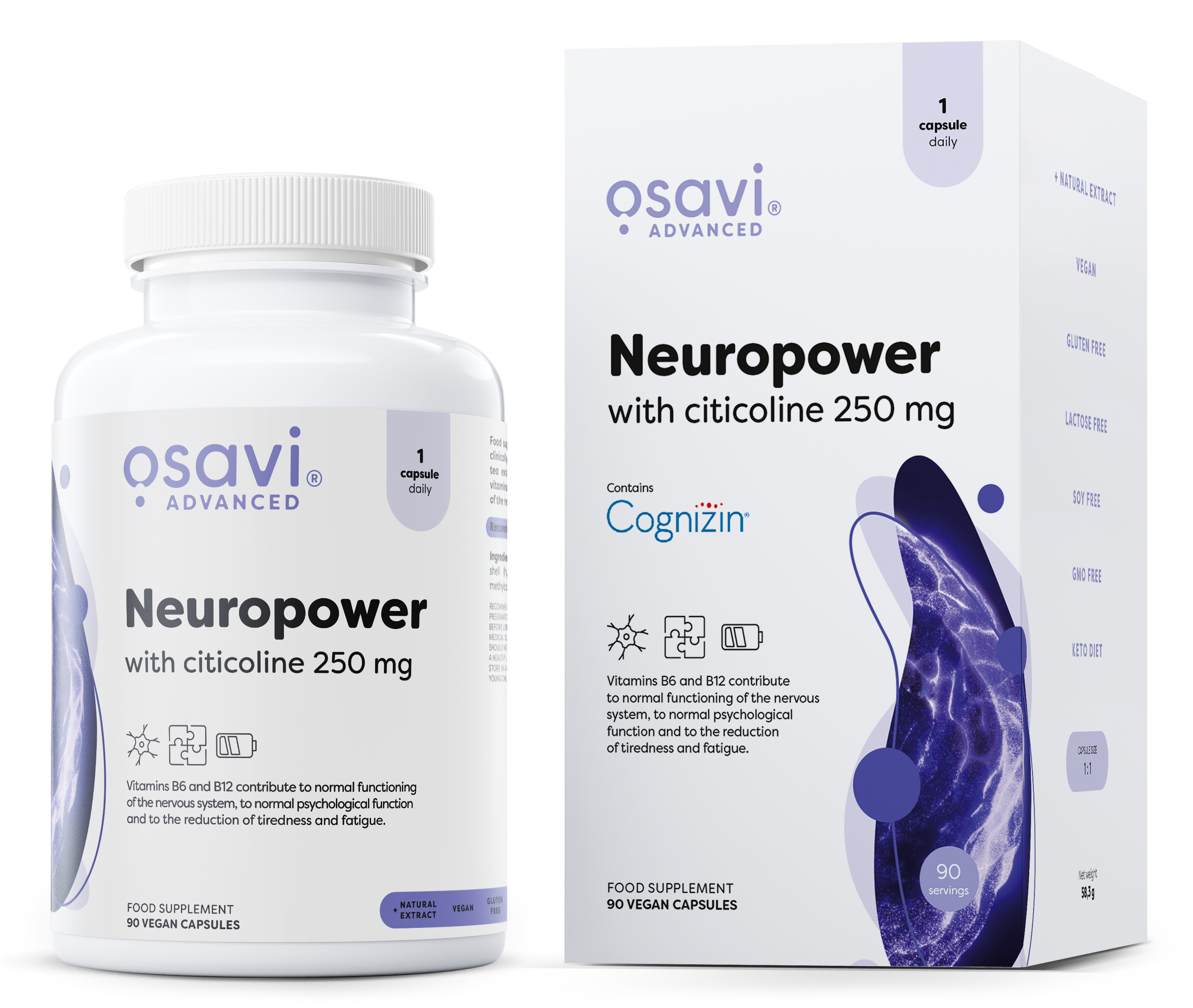 Neuropower with Citicoline, 250mg - 90 vegan caps - Osavi