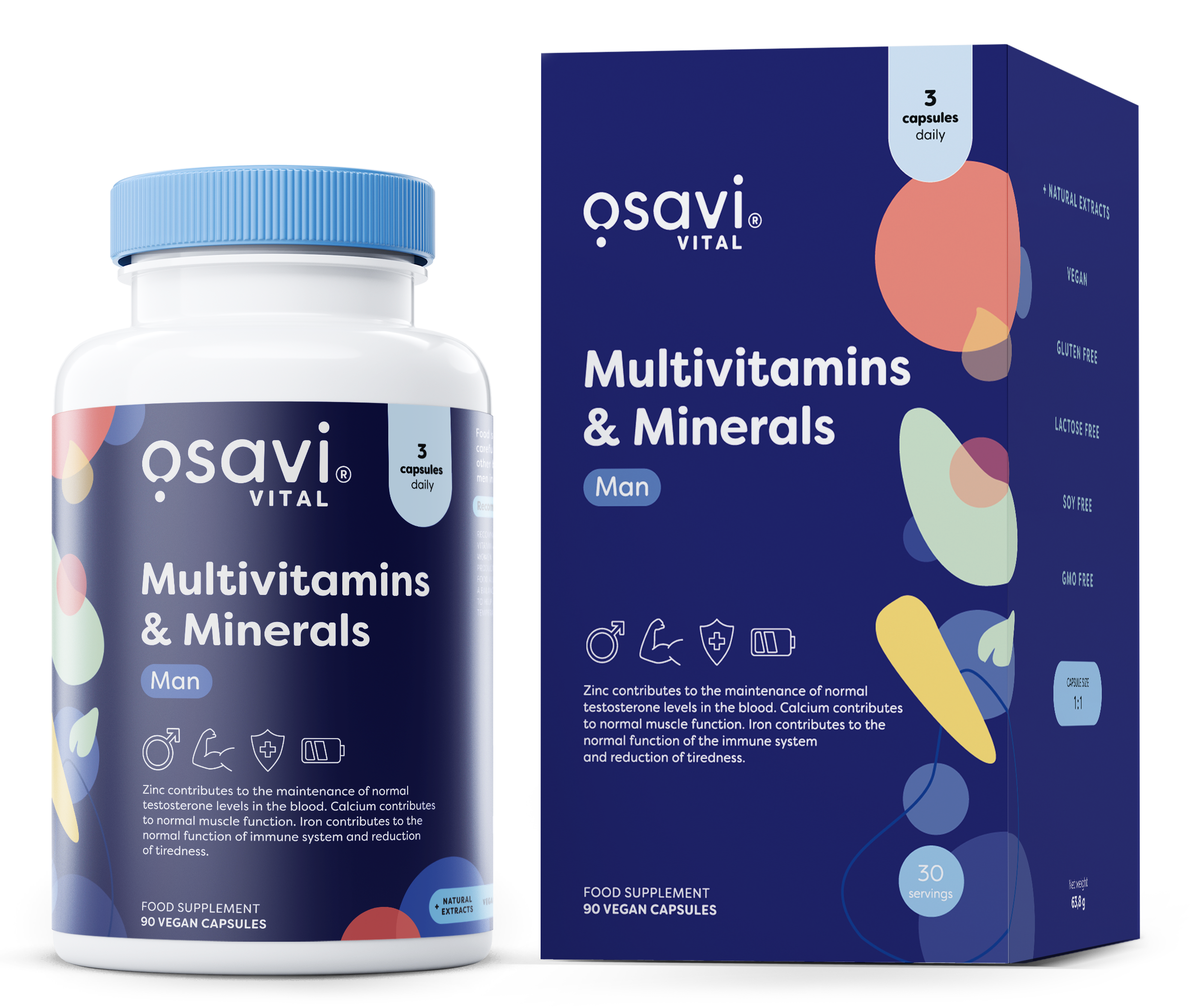 Multivitamins & Minerals Man - 90 vegan caps - Osavi