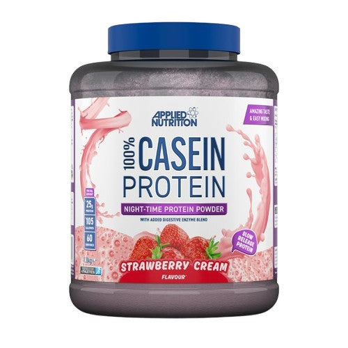 100% Casein Protein, Strawberry Cream - 1800 grams - Applied Nutrition