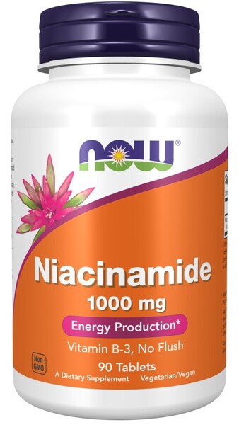 Niacinamide, 1000mg - 90 tablets - NOW Foods