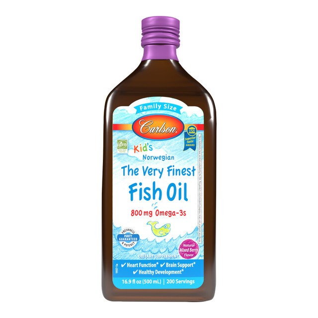 Kid's The Very Finest Fish Oil, 800mg Mixed Berry - 500 ml. - Carlson Labs