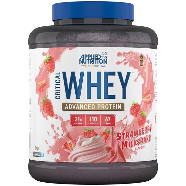 Critical Whey, Strawberry Milkshake - 2000 grams - Applied Nutrition