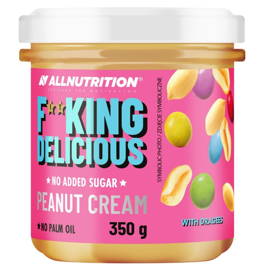 Fitking Delicious Peanut Cream, with Dragees - 350 grams - Allnutrition
