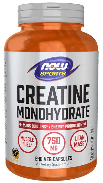 Creatine Monohydrate, 750mg - 240 vcaps - NOW Foods
