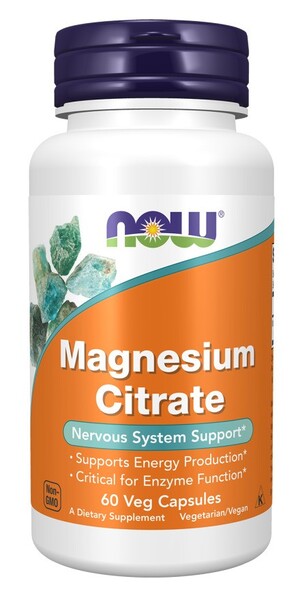 Magnesium Citrate, 400mg - 60 vcaps - NOW Foods