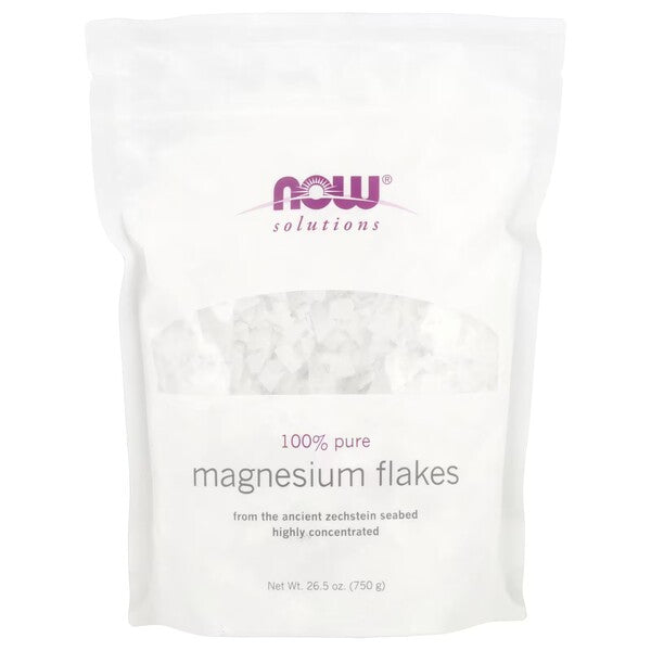 100% Pure Magnesium Flakes - 750 grams - NOW Foods