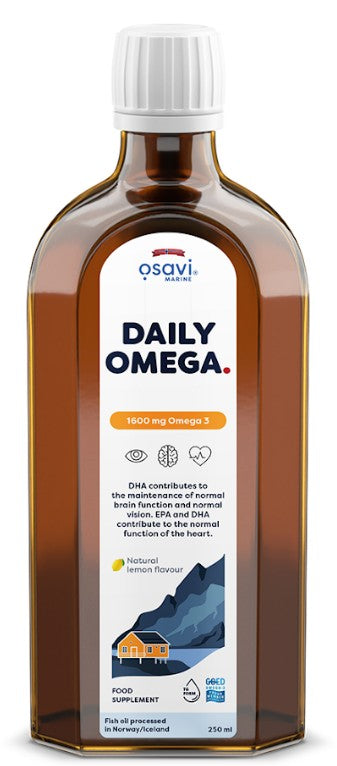 Daily Omega, 1600mg Omega 3 (Natural Lemon) - 250 ml. - Osavi