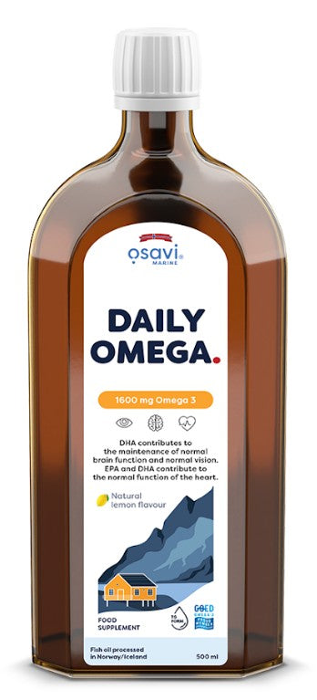 Daily Omega, 1600mg Omega 3 (Natural Lemon) - 500 ml. - Osavi