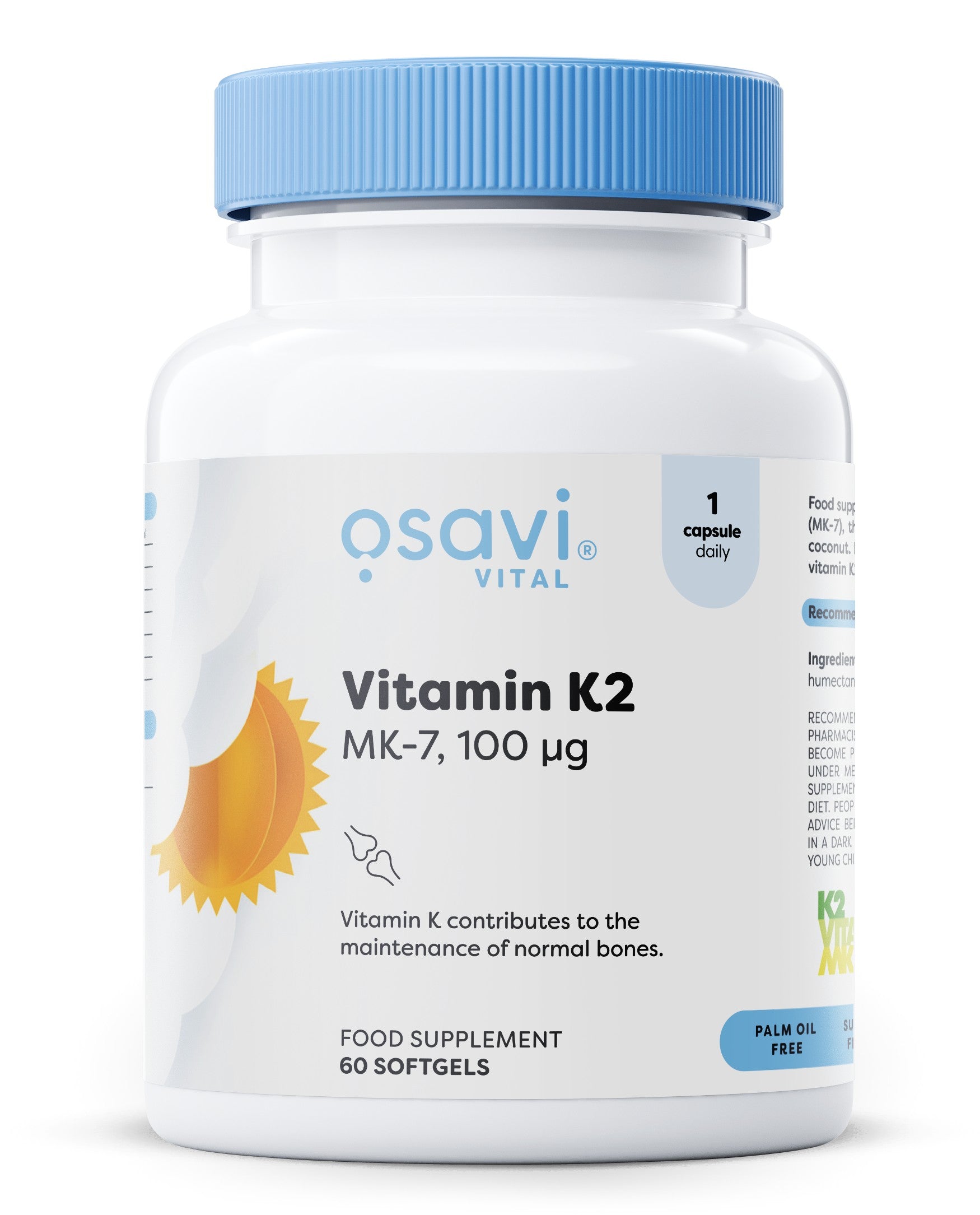 Vitamin K2 MK-7, 100mcg - 60 softgels - Osavi