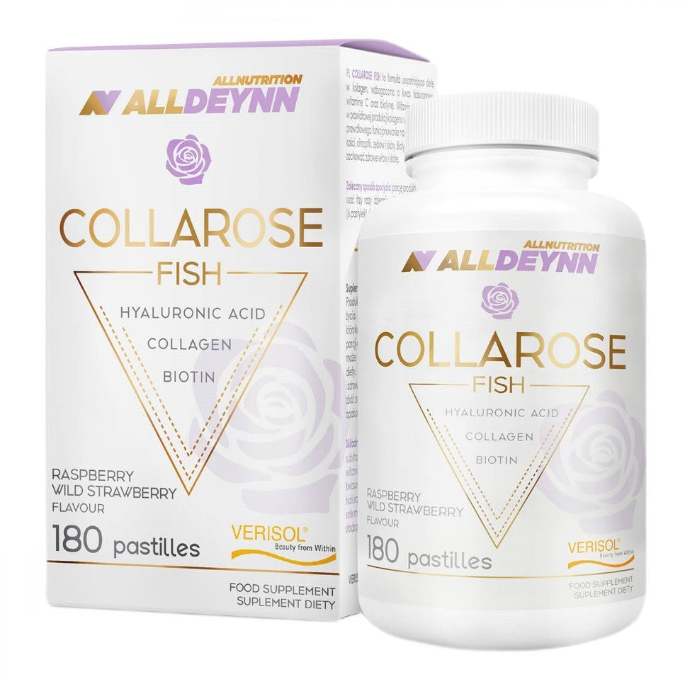 AllDeynn Collarose Fish, Raspberry Wild Strawberry - 180 pastilles - Allnutrition
