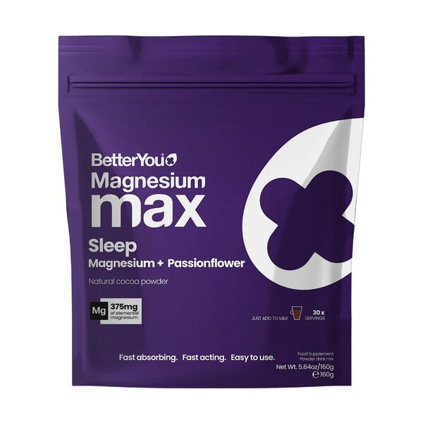 Magnesium Max Sleep, Natural Cocoa - 160 grams - BetterYou