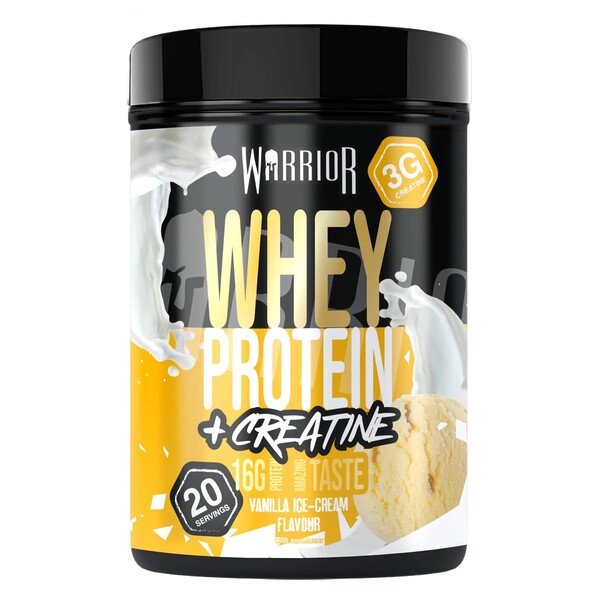 Whey Protein + Creatine, Vanilla Ice Cream - 500 grams - Warrior