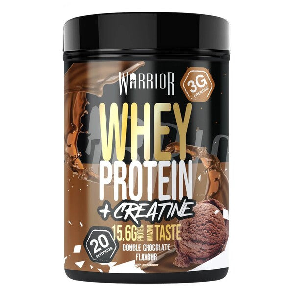 Whey Protein + Creatine, Double Chocolate - 500 grams - Warrior
