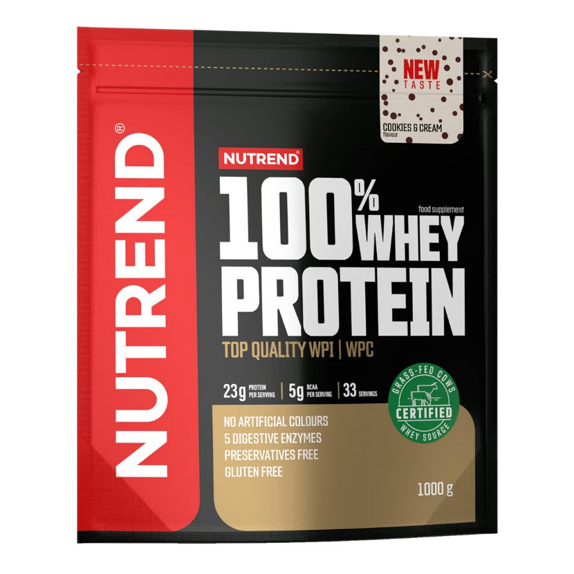 100% Whey Protein, Cookies & Cream - 1000 grams - Nutrend