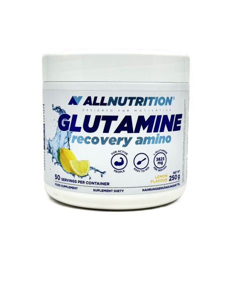 Glutamine Recovery Amino, Lemon - 250 grams - Allnutrition