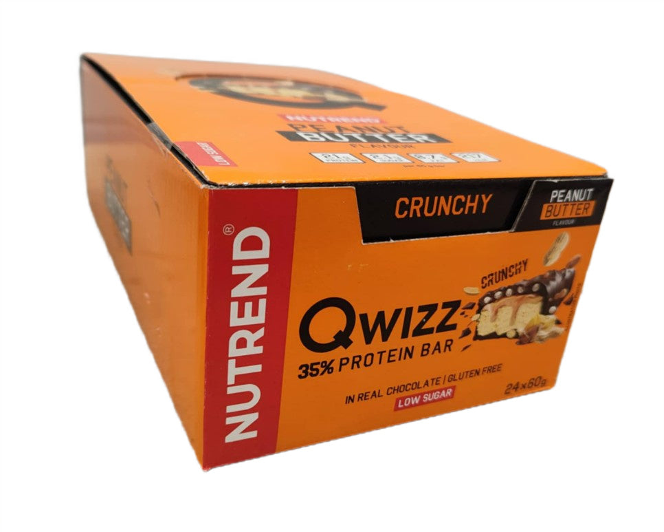 Qwizz 35% Protein Bar, Peanut Butter - 24x 60g - Nutrend