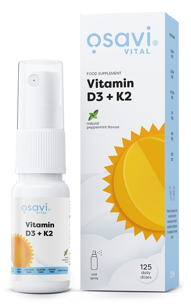 Vitamin D3 + K2 Oral Spray, Peppermint - 25 ml. - Osavi