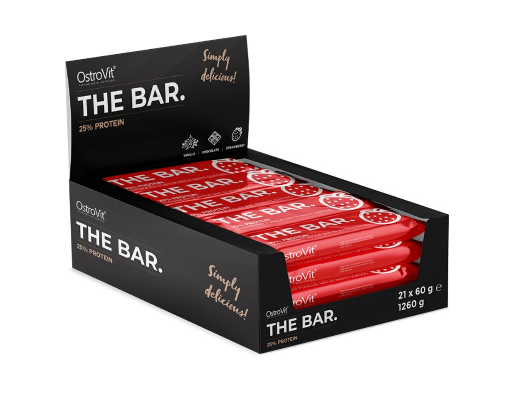 The Bar 25% Protein, Strawberry - 21 x 60g - OstroVit