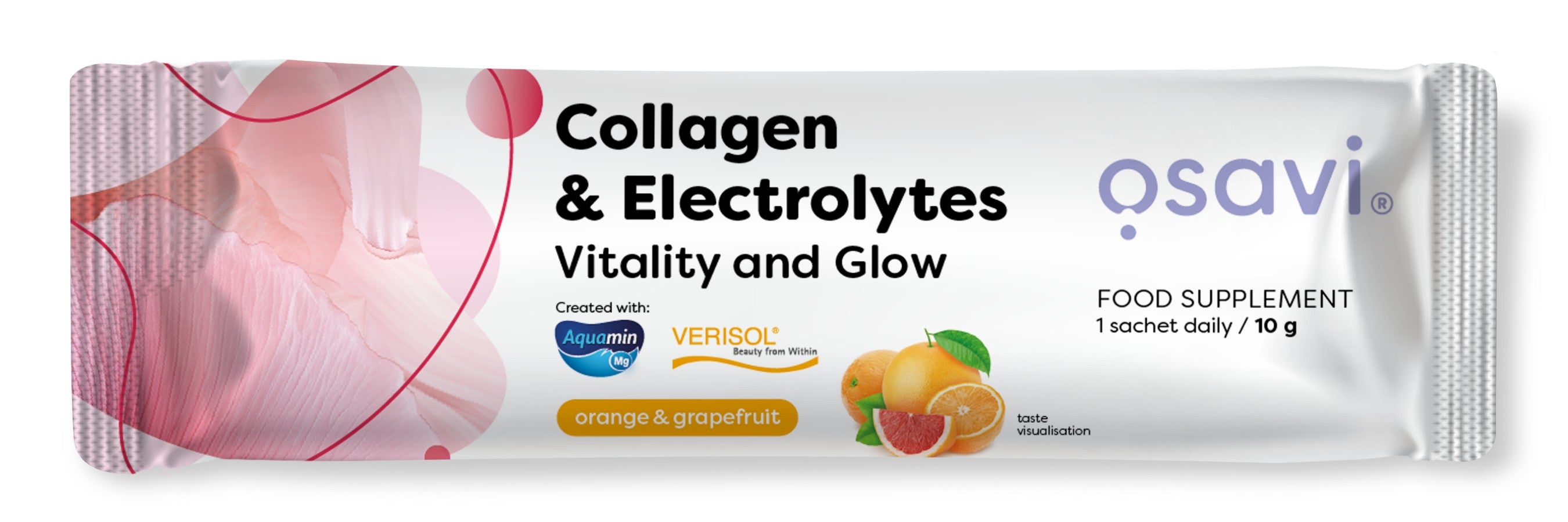 Collagen Electrolytes Vitality and Glow, Orange & Grapefruit - 10 grams (1 serving) - Osavi