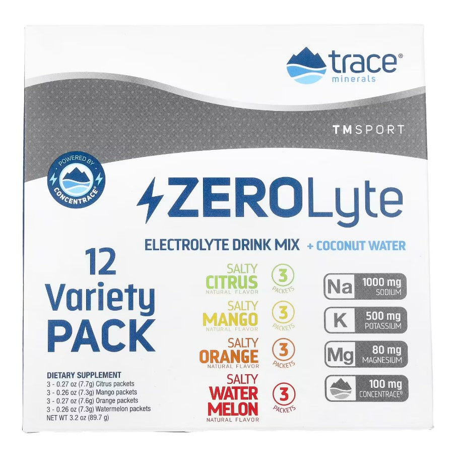 ZEROLyte 12 Variety Pack - 12 packets - Trace Minerals