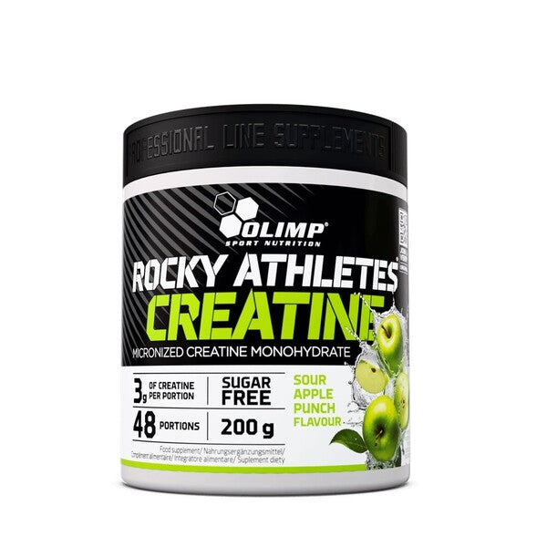 Rocky Athletes Creatine, Sour Apple Punch - 200 grams - Olimp Nutrition