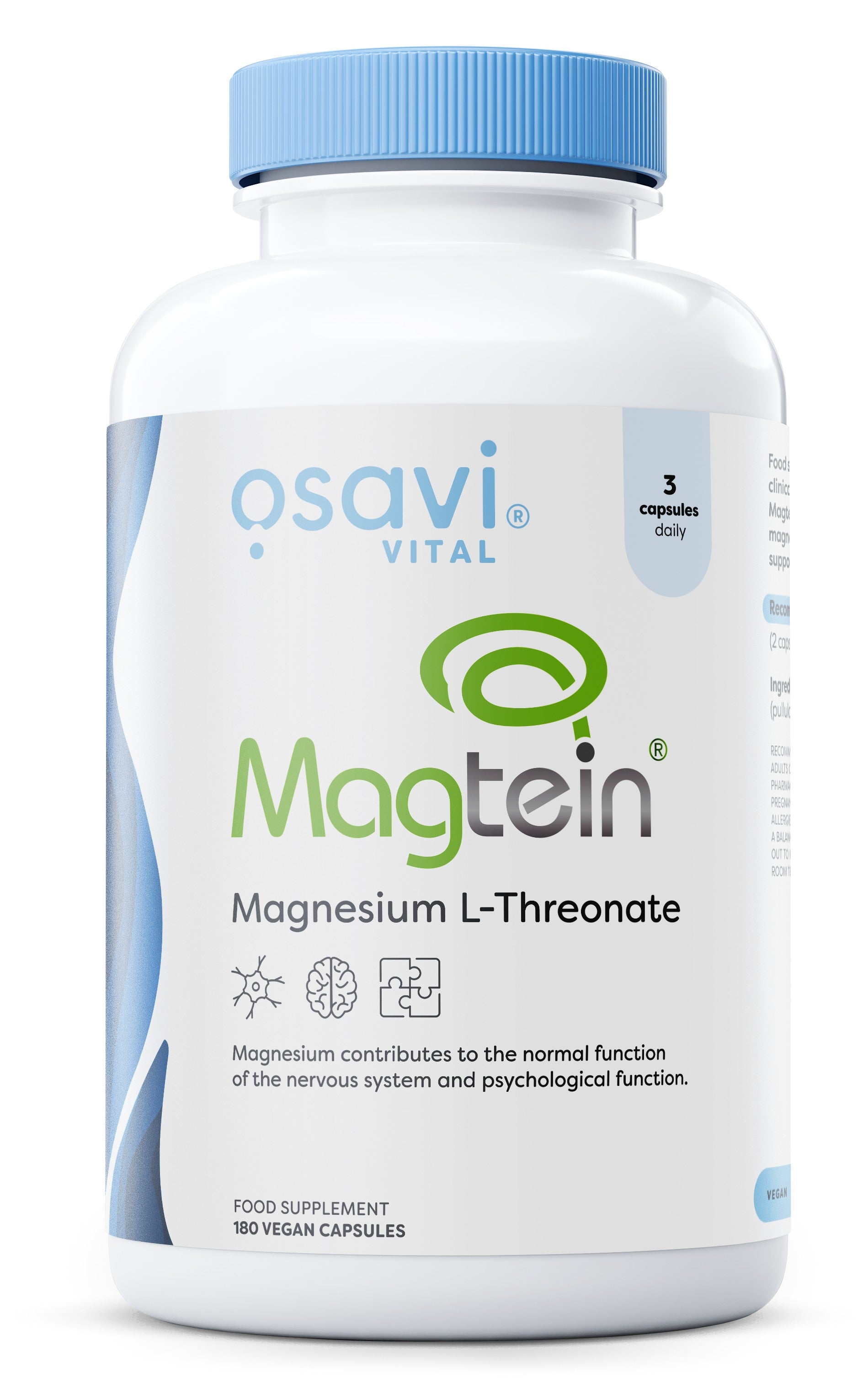 Magtein Magnesium L-threonate - 180 vegan caps - Osavi