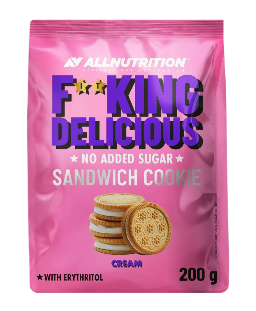 Fitking Delicious Sandwich Cookie, Cream - 200 grams - Allnutrition