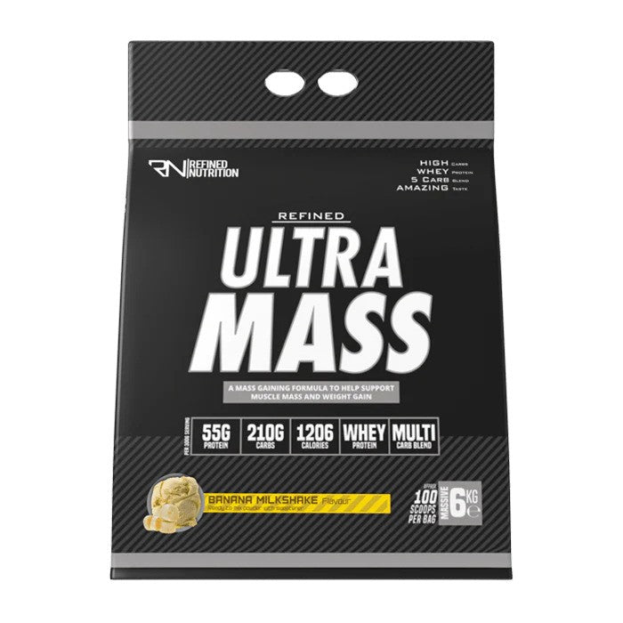 Ultra Mass, Banana Milkshake - 6000 grams - Refined Nutrition