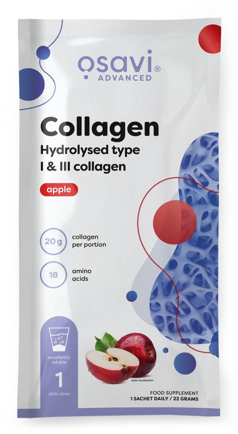 Collagen Hydrolysed Type I & III, Apple - 22 grams (1 serving) - Osavi