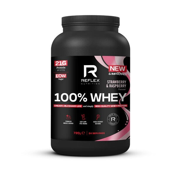 100% Whey, Strawberry & Raspberry - 720 grams - Reflex Nutrition
