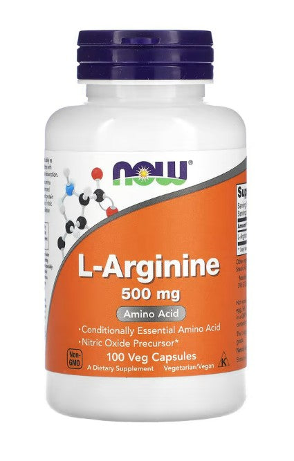 L-Arginine, 500mg - 100 caps - NOW Foods