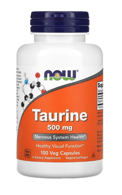 Taurine, 500mg - 100 caps - NOW Foods