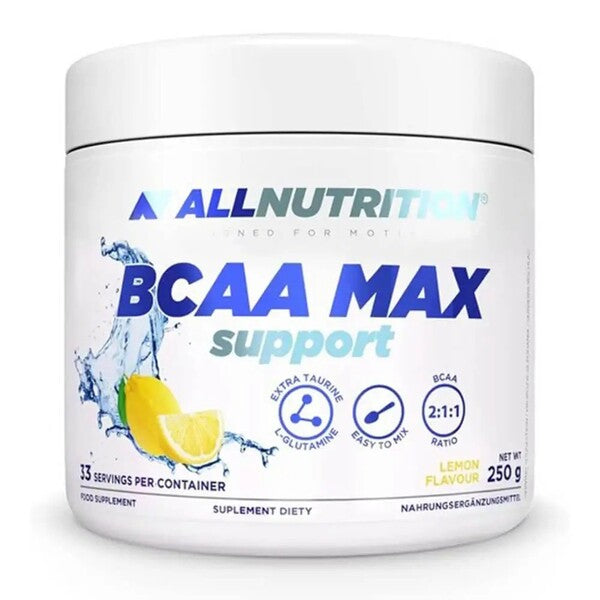 BCAA Max Support, Lemon - 250 grams - Allnutrition