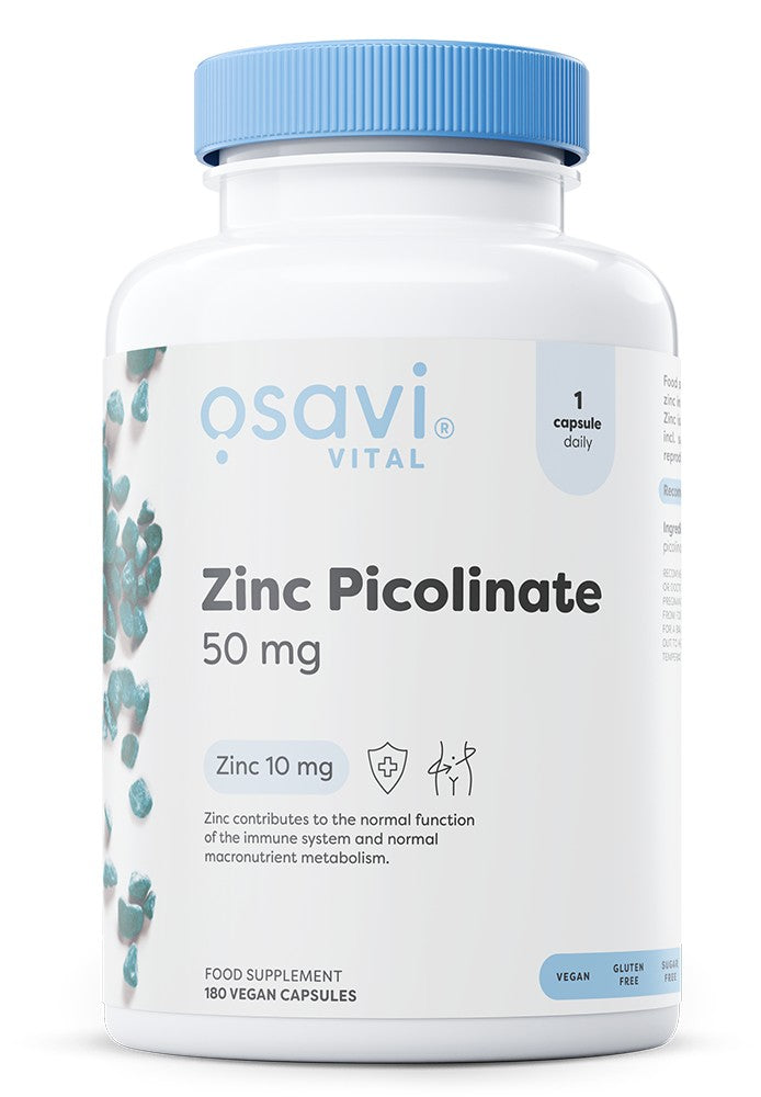 Zinc Picolinate, 50mg - 180 vegan caps - Osavi