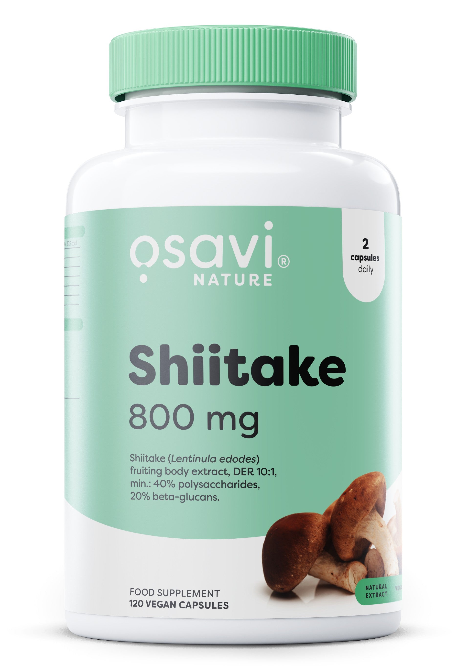Shiitake, 800mg - 120 vegan caps - Osavi