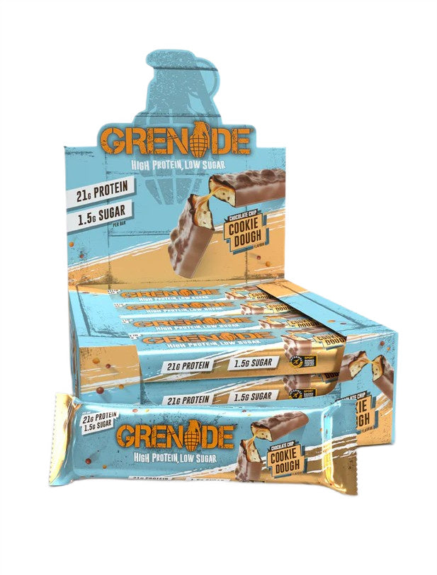 Protein Bars, Chocolate Chip Cookie Dough - 12 x 60g - Grenade