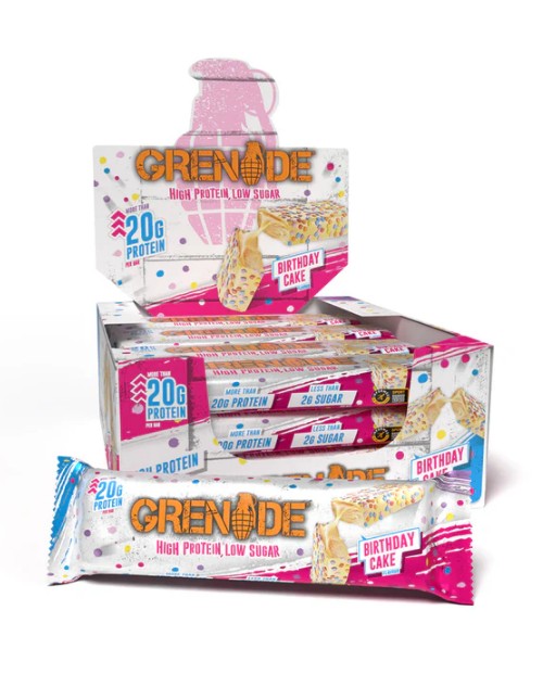Protein Bars, Birthday Cake (EAN 5060221204613) - 12 x 60g - Grenade