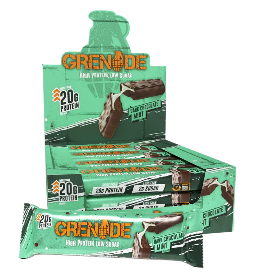 Protein Bars, Dark Chocolate Mint - 12 x 60g - Grenade