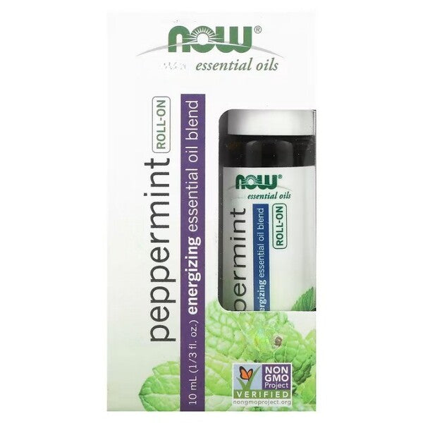 Essential Oil Roll-On, Peppermint - 10 ml. - NOW Foods