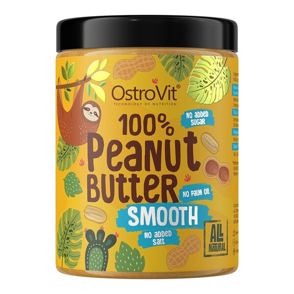 100% Peanut Butter, Smooth - 1000 grams - OstroVit