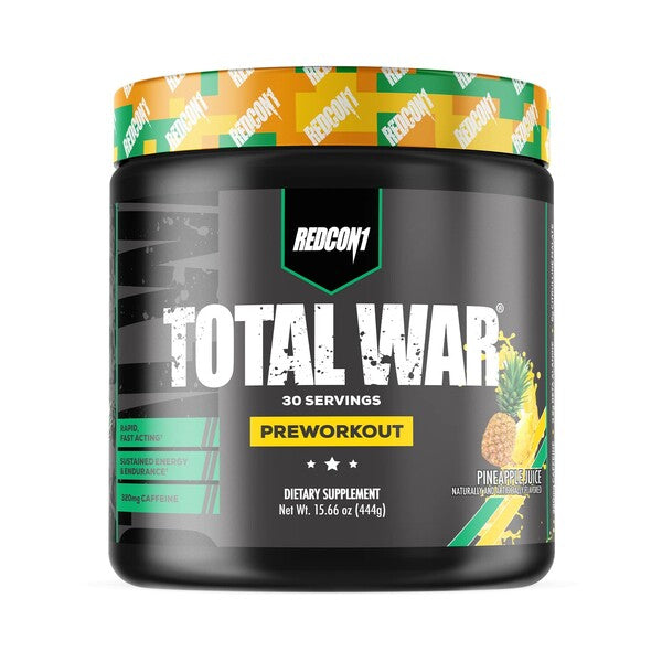 Total War - Preworkout, Pineapple Juice - 444 grams - Redcon1