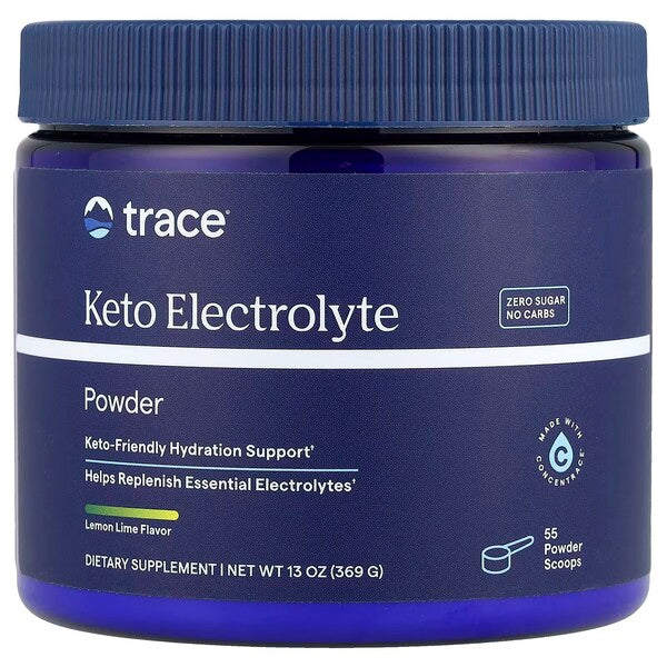 Keto Electrolyte Powder, Lemon Lime - 369 grams - Trace Minerals