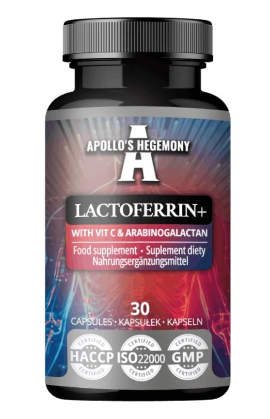 Lactoferrin+ with Vit C & Arabinogalactan - 30 caps - Apollo's Hegemony